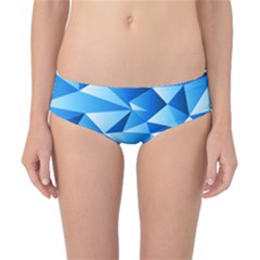 Triangles Abstract Blue Classic Bikini Bottoms by Vaneshart