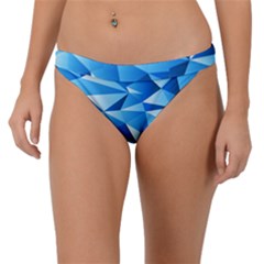 Triangles Abstract Blue Band Bikini Bottom by Vaneshart