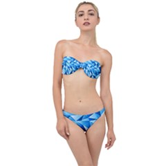 Triangles Abstract Blue Classic Bandeau Bikini Set by Vaneshart