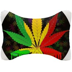 Cannabis Leaf Color Seat Head Rest Cushion by Vaneshart