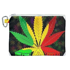 Cannabis Leaf Color Canvas Cosmetic Bag (xl) by Vaneshart