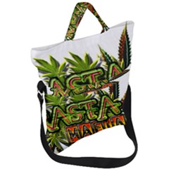 Cannabis Hemp Hashish Illegal Drug Trade Rasta Fold Over Handle Tote Bag by Vaneshart