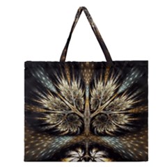 Roots Abstract Sectors Layers Colors Zipper Large Tote Bag