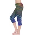 Abstract Circles Lines Colorful Capri Leggings  View3