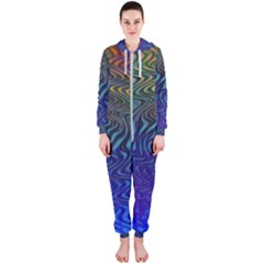 Abstract Circles Lines Colorful Hooded Jumpsuit (ladies) 