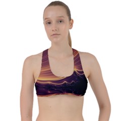 Lines Stripes Background Abstract Criss Cross Racerback Sports Bra by Vaneshart