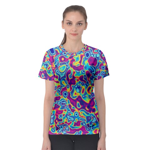 Ripple Motley Colorful Spots Abstract Women s Sport Mesh Tee by Vaneshart