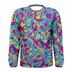 Ripple Motley Colorful Spots Abstract Men s Long Sleeve Tee by Vaneshart