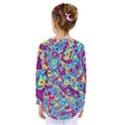 Ripple Motley Colorful Spots Abstract Kids  Long Sleeve Tee View2
