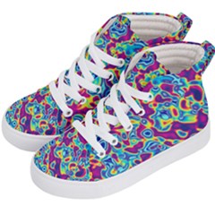 Ripple Motley Colorful Spots Abstract Kids  Hi-top Skate Sneakers by Vaneshart