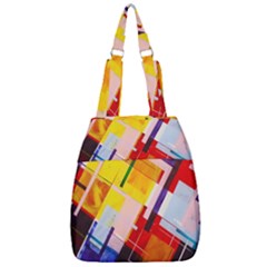 Abstract Lines Shapes Colorful Center Zip Backpack by Vaneshart