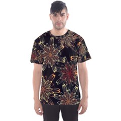 Patterns Abstract Flowers Men s Sports Mesh Tee