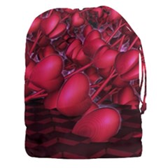 Heart Abstract Shape Pink Light Drawstring Pouch (xxxl) by Vaneshart