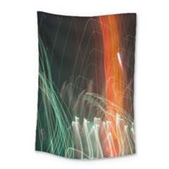 Fireworks Salute Sparks Abstract Lines Small Tapestry by Vaneshart