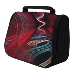 Patterns Red Abstract Full Print Travel Pouch (small) by Vaneshart