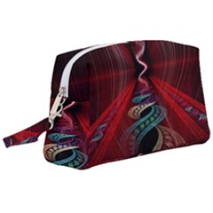 Patterns Red Abstract Wristlet Pouch Bag (large) by Vaneshart