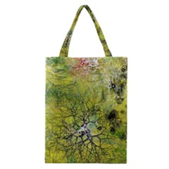 Abstract Spots Lines Green Classic Tote Bag