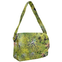 Abstract Spots Lines Green Courier Bag by Vaneshart