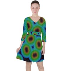 Kaleidoscope Art Unique Design Ruffle Dress by Vaneshart