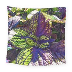 Dark Coleus Square Tapestry (large) by Riverwoman