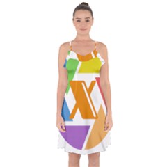 Xcoin Logo 200x200 Ruffle Detail Chiffon Dress by Ipsum