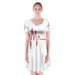 Electra Short Sleeve V-neck Flare Dress by Ipsum