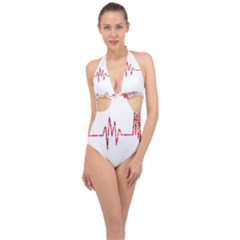 Electra Halter Front Plunge Swimsuit