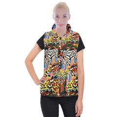 Ethnic Patchwork Women s Button Up Vest by AyokaDesigns