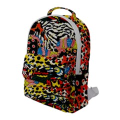 Ethnic Patchwork Flap Pocket Backpack (large) by AyokaDesigns