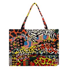 Ethnic Patchwork Medium Tote Bag by AyokaDesigns