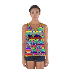 Rainbow Confetti Sport Tank Top  by bloomingvinedesign