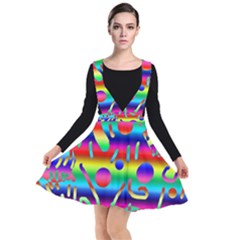 Rainbow Confetti Plunge Pinafore Dress by bloomingvinedesign