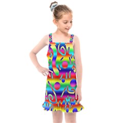 Rainbow Confetti Kids  Overall Dress by bloomingvinedesign