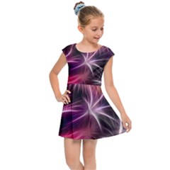 Fireworks Rocket Night Lights Flash Kids  Cap Sleeve Dress by Bajindul