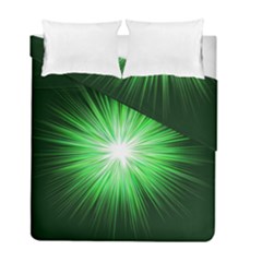 Green Blast Background Duvet Cover Double Side (full/ Double Size) by Mariart