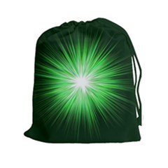 Green Blast Background Drawstring Pouch (xxl)