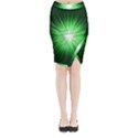 Green Blast Background Midi Wrap Pencil Skirt View1