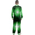 Green Blast Background Men s Satin Pajamas Long Pants Set View2