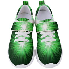 Green Blast Background Women s Velcro Strap Shoes by Mariart