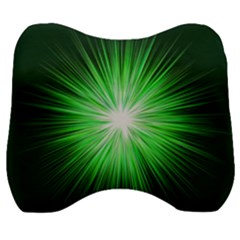 Green Blast Background Velour Head Support Cushion by Mariart