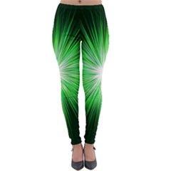 Green Blast Background Lightweight Velour Leggings