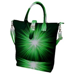 Green Blast Background Buckle Top Tote Bag