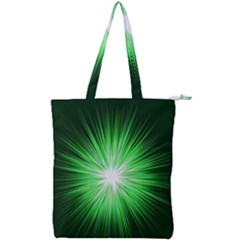 Green Blast Background Double Zip Up Tote Bag