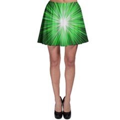 Green Blast Background Skater Skirt