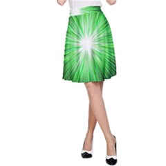 Green Blast Background A-line Skirt by Mariart