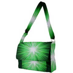 Green Blast Background Full Print Messenger Bag