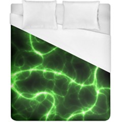 Lightning Electricity Pattern Green Duvet Cover (california King Size)
