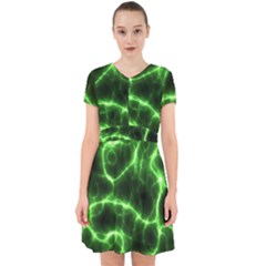 Lightning Electricity Pattern Green Adorable In Chiffon Dress by Alisyart