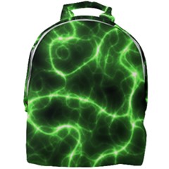 Lightning Electricity Pattern Green Mini Full Print Backpack