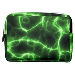 Lightning Electricity Pattern Green Make Up Pouch (medium) by Alisyart